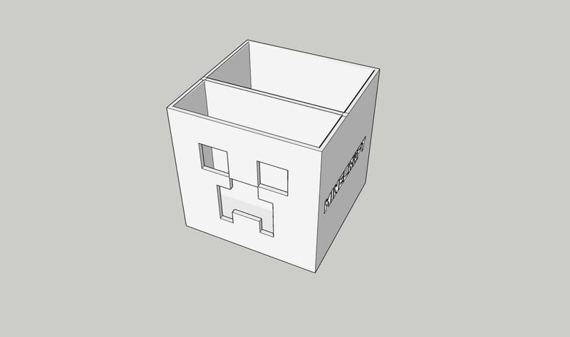 Minecraft creeper pen pot