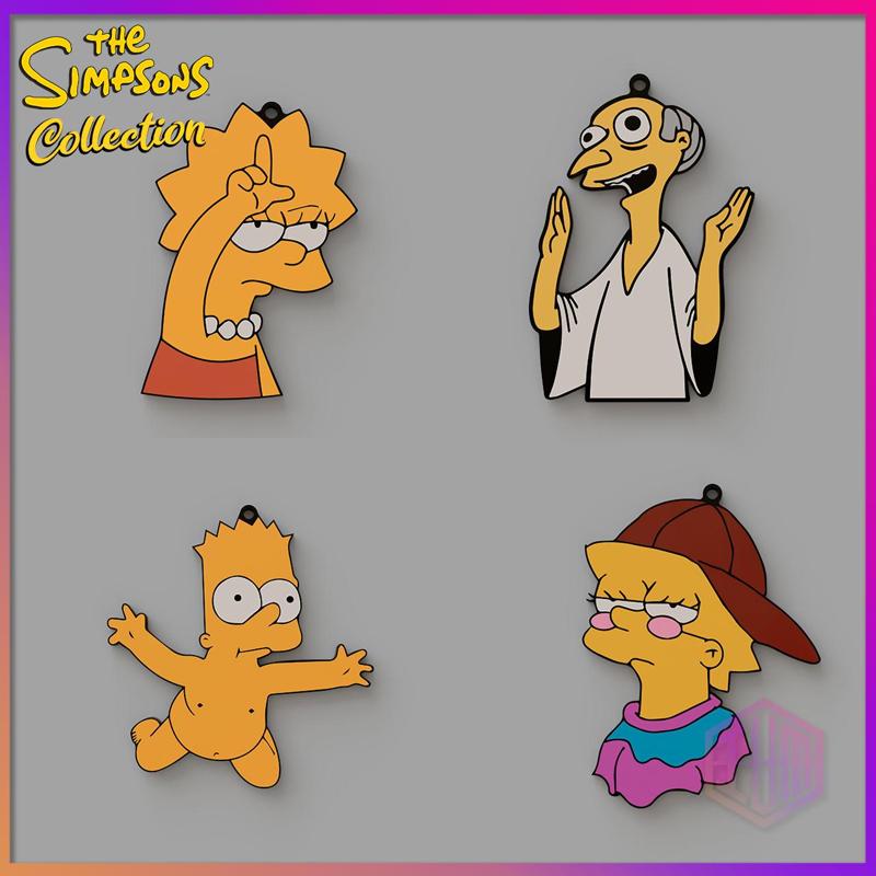 THE SIMPSONS MULTICOLOR KEYCHAIN PACK #2
