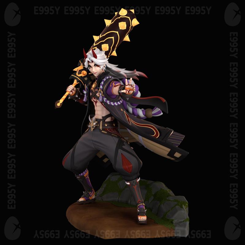 Genshin Impact - Arataki Itto Figure STL File For 3D Printing