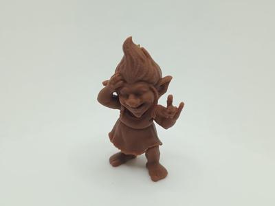 Rock'n'Roll Trollin Troll with a cheeky style gnome