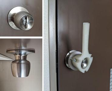 door knob handle (round type knob to lever)