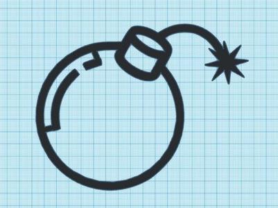 ROUND BOMB - WALL ART