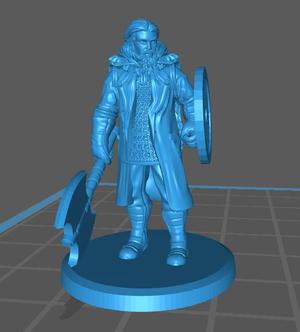 Human Barbarian heavy coat