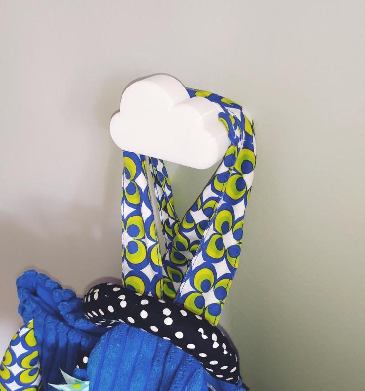 Porte manteau nuage + etoile - Cloud + star coat hanger