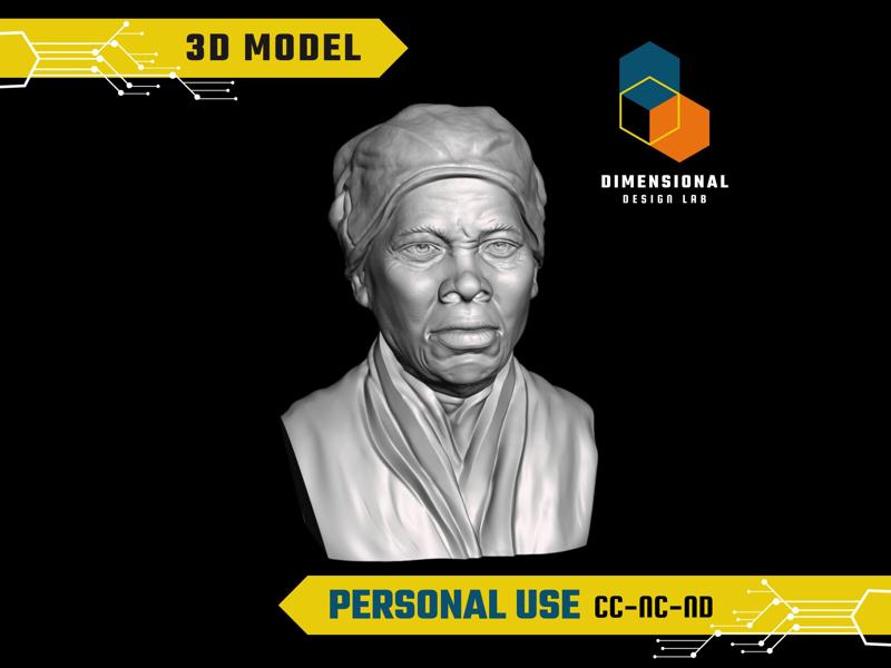 Harriet Tubman - High-Quality STL File for 3D Printing (PERSONAL USE)