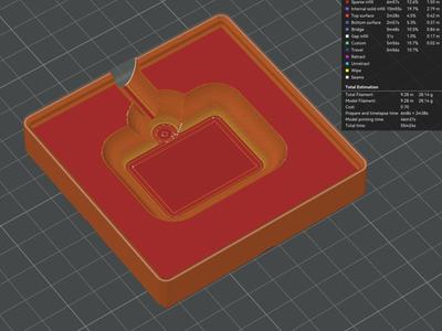 Airpod Gridfinity 2x2 Cutout with Room For Charger