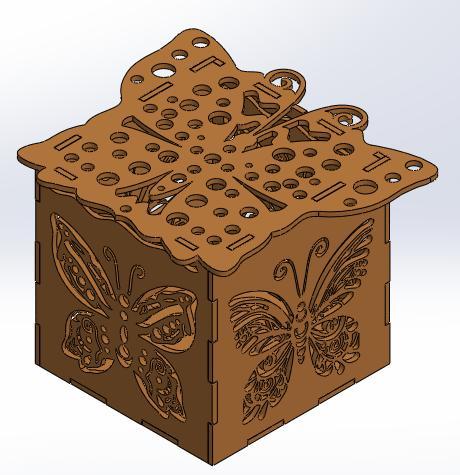 Butterfly laser cut box