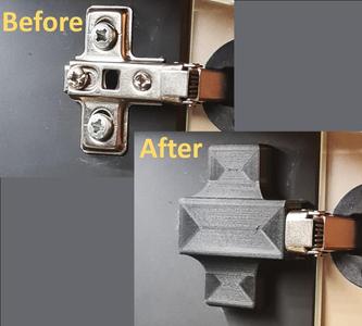 Hinge cover for Ikea Kallax glass insert