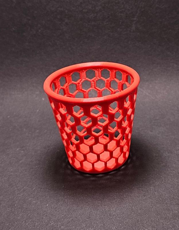 Hexagonal offiice table trash basket