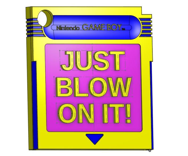 Gameboy Key Chain JUST BLOW ON IT!