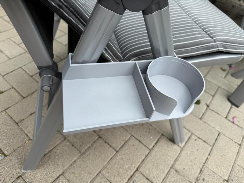 Cup holder for Kettler garden chair