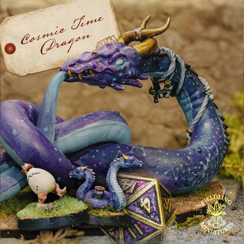 Cosmic Dragon Miniature for Dungeons and Dragons + D&D Stats