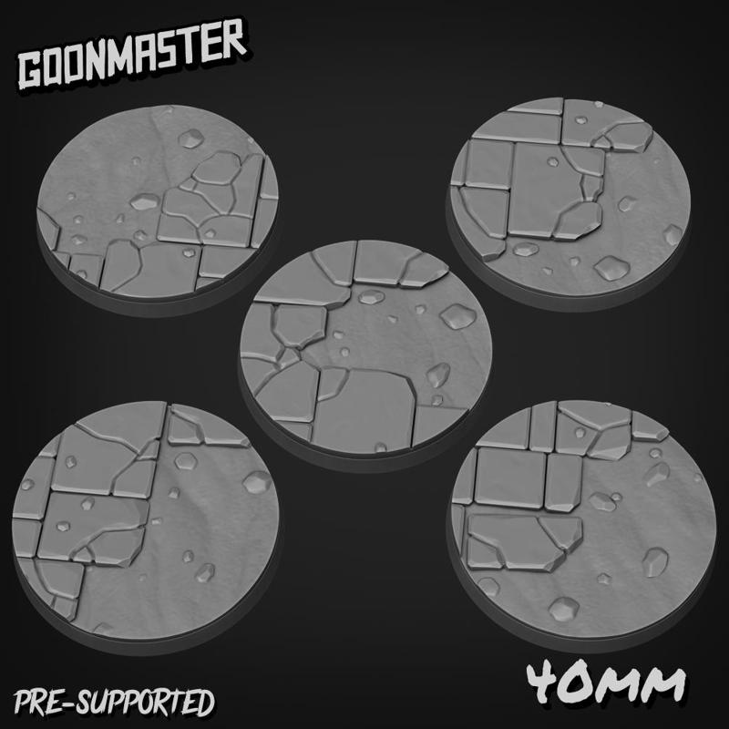 Cracked Stone Floor Bases/Toppers 40mm Round