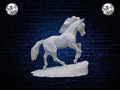 Horse 07 - Low Poly - Bust - Decor