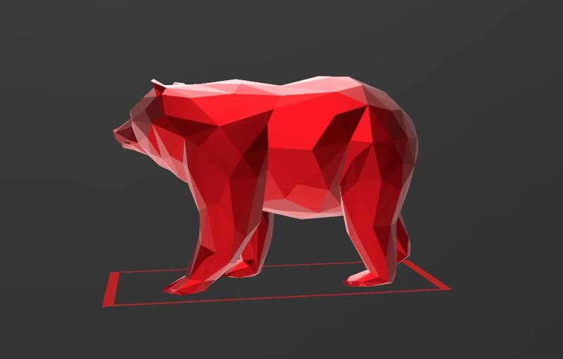 Bear L21 - Low Poly - Excellent Design - Decor