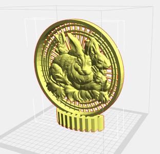 Rabbit Family - P32 - Decor - Trinket - Quick Print Gift - 3D - NO SUPPORT