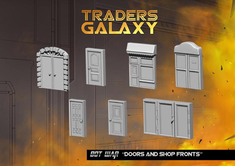 Doors Set for City Buildings and Factory