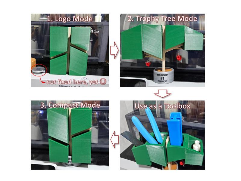 Bambu Lab Logo Tree / Toolbox with Base Mount