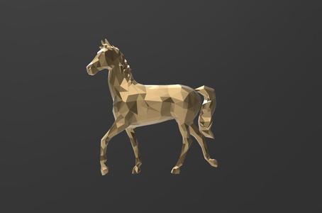 Legendary Horse with Noble Stance - Low Poly - Excellent Design - Decor
