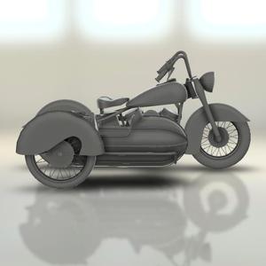 Indian Blackbird with sidecar