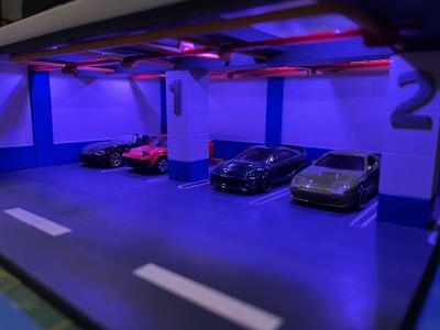Underground Car Park Diorama for 1/64 Scaled Cars