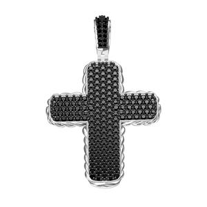 Antique Black Diamond Cross Pendant