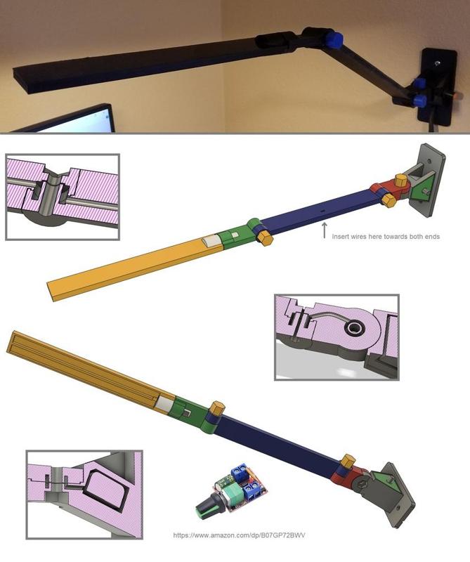 Wall Mounted Articulated LED Lamp