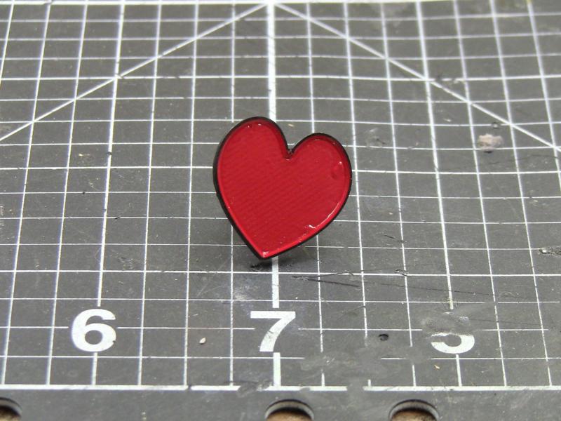 Heart enamel pin
