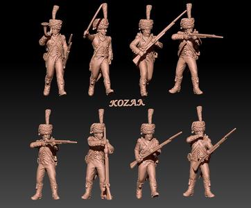 Napoleonic french voltigeurs with kolpacks set 2