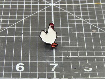 Chicken enamel pin