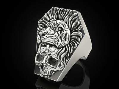 Lion skull ring 2
