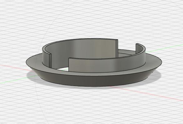 Fitting ring for LED spotlight 34mm in 40mm hole