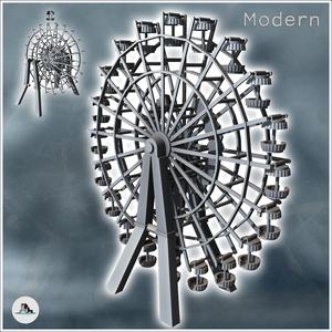 Ferris wheel attraction modern funfair (3) - Modern WW2 WW1 World War Diaroma Wargaming RPG Mini Hobby