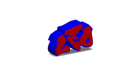 Leo personalized graffiti name tag