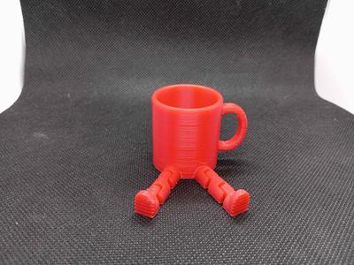 Coffee Mug Buddy with Articulated Flexy Legs  