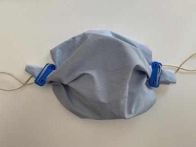 Clip for makeshift face mask