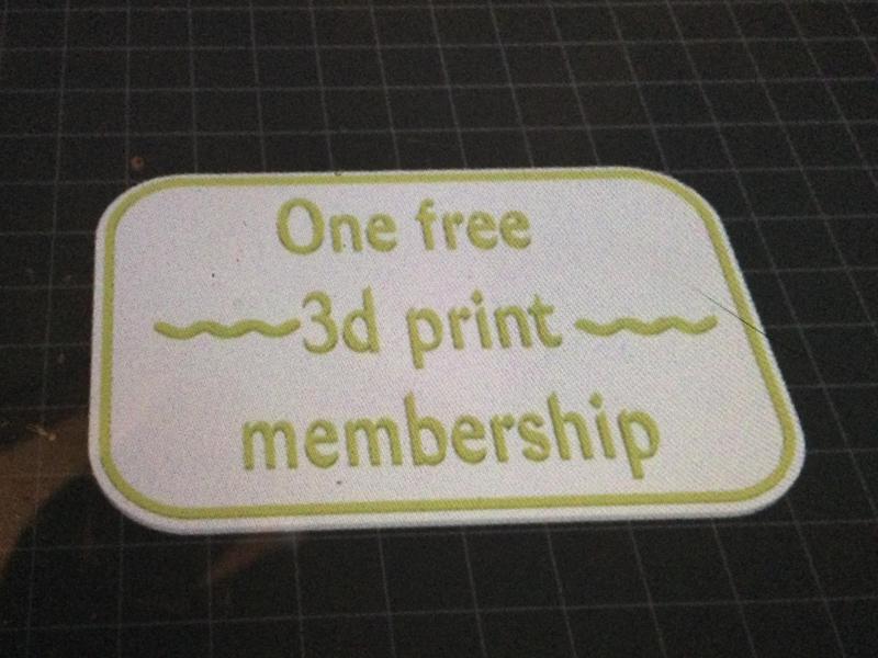 3d printing membership card