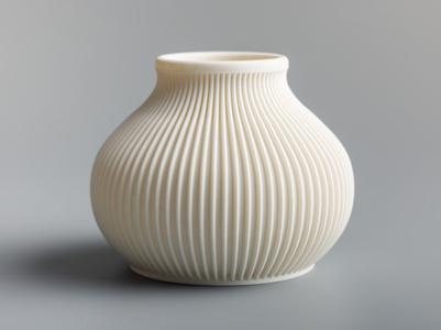 Ribbed vase