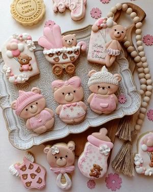 set of 9 baby shower cutters