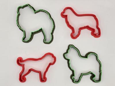Dog Pack 4 Cookie Playdoh Cutter Stamp