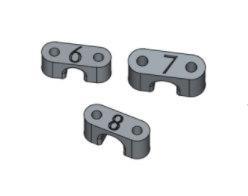 cable clamp for 6,7,8 mm cable with 2 screw holes
