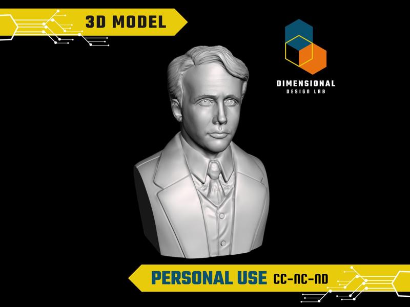 Robert Frost - High-Quality STL File for 3D Printing (PERSONAL USE)