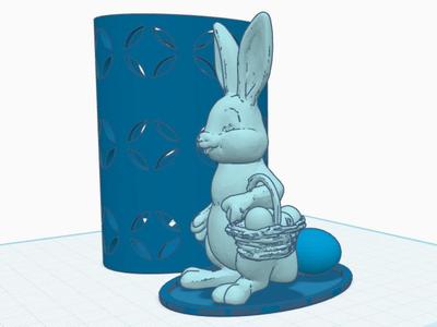 Easter rabbit with box