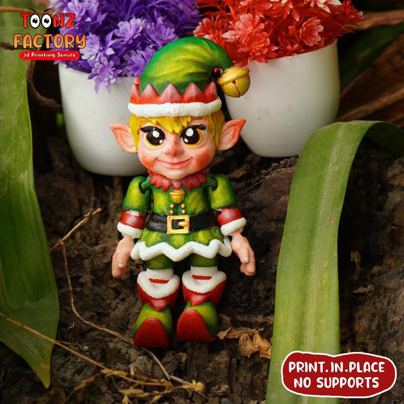 PRINT-IN-PLACE CUTE FLEXI ELF ARTICULATED
