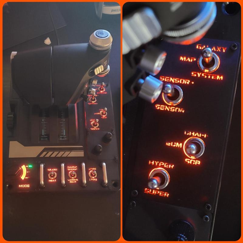 Logitech G X56 HOTAS Custom Label Plates