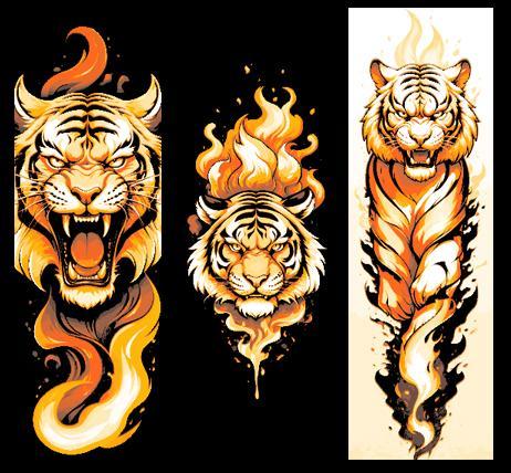 The exotic but deadly Bengal Tiger in all its splendor - Set of 3 Bookmarks