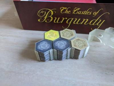Castles of Burgundy Hex Tile Holder