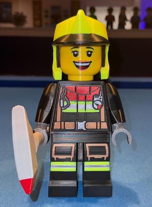 Female Firefighter Brick MegaFigure (5:1 Scale)