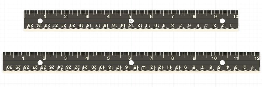 Thick Imperial & Metric School Ruler | edge to edge