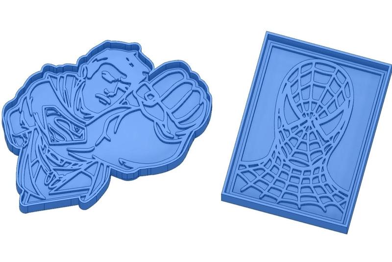 Biscuit Moulds - Captain América - Superman -Spiderman - Winnie the pooh - Winnie the pooh - Cookie cutter - Cookie cutter- Biscuit cutter